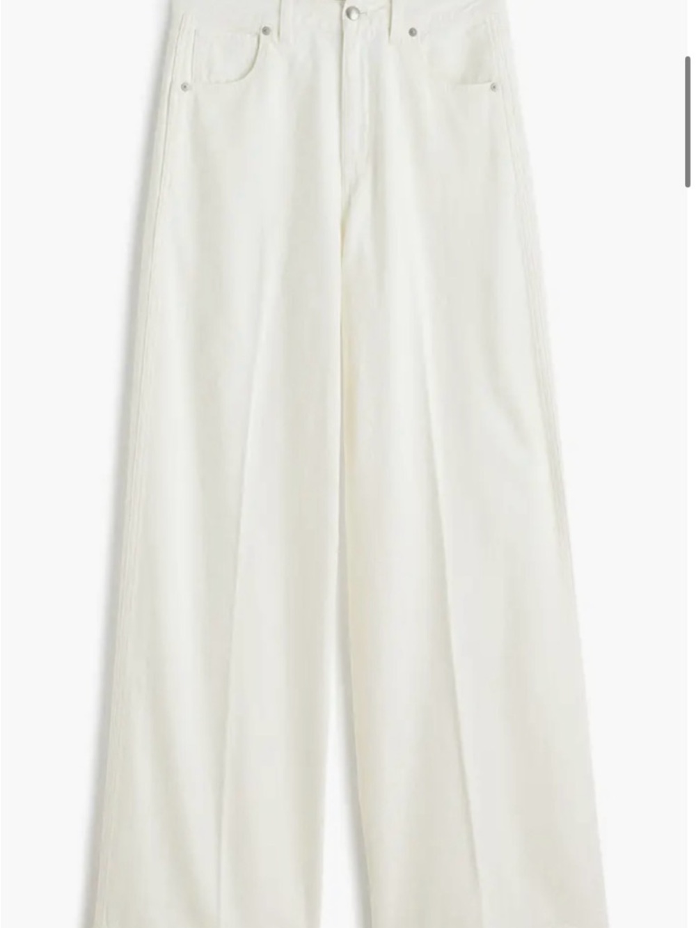 Madewell Wide-Leg Pants in Off-White